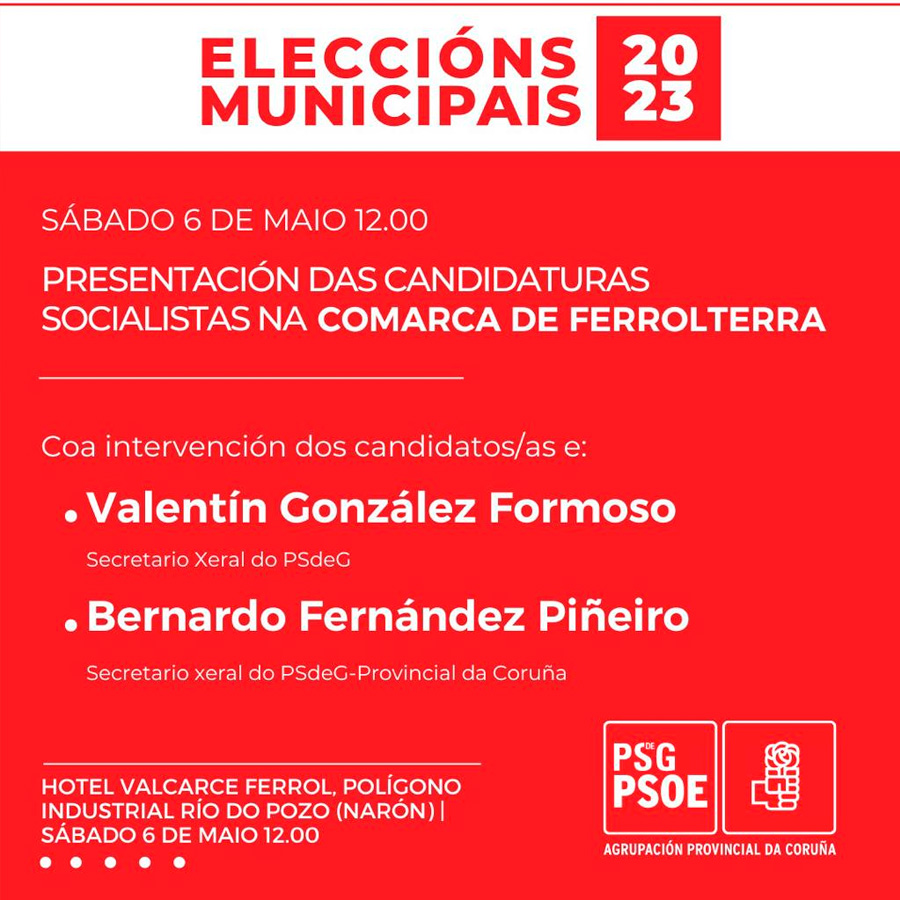 Candidaturas Socialistas da comarca de Ferrolterra
